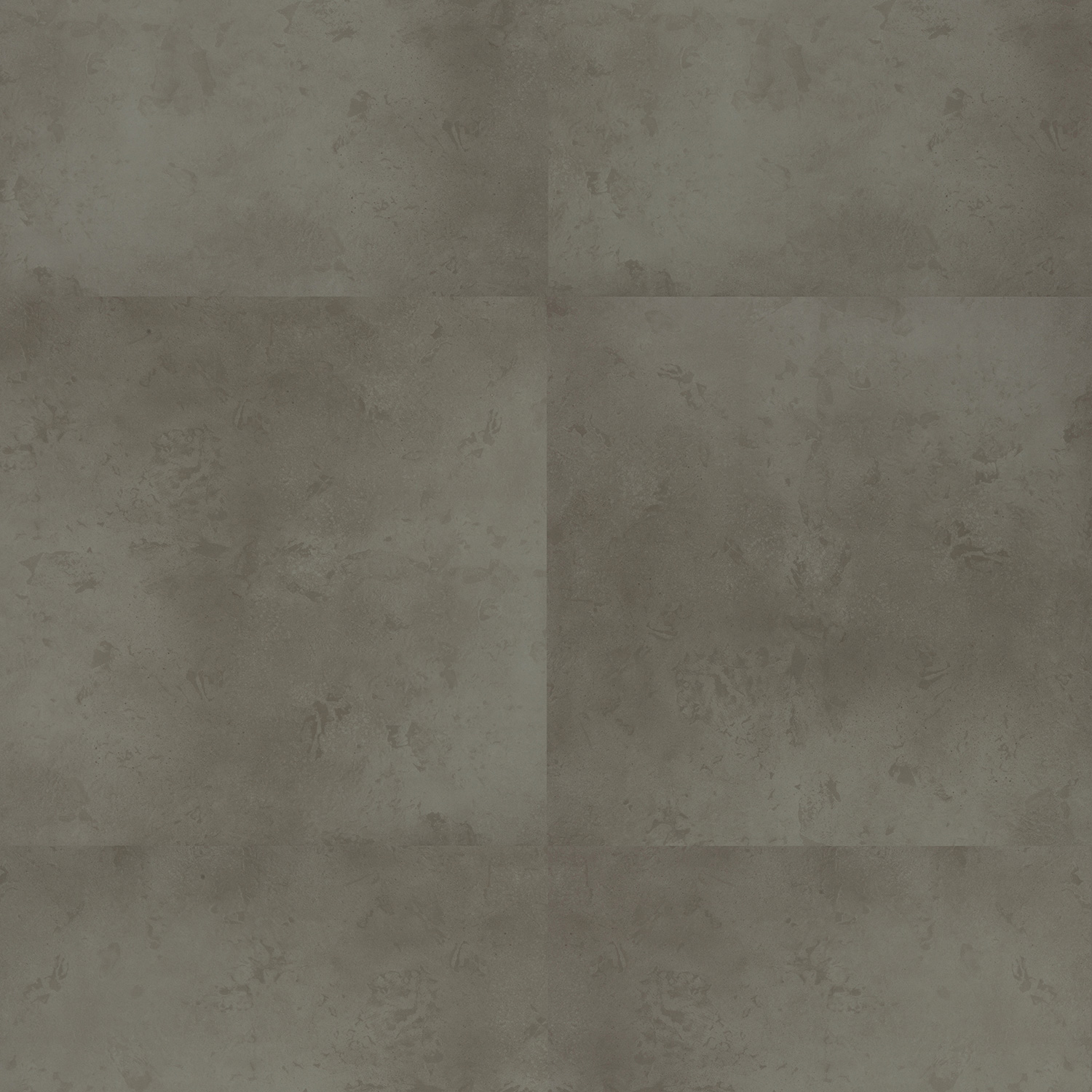 Select Pewter 36" x 36" concrete luxury vinyl tile shown in a tiled layout, featuring a soft gray concrete-inspired visual with subtle tonal variation and organic surface movement for a clean, contemporary aesthetic.